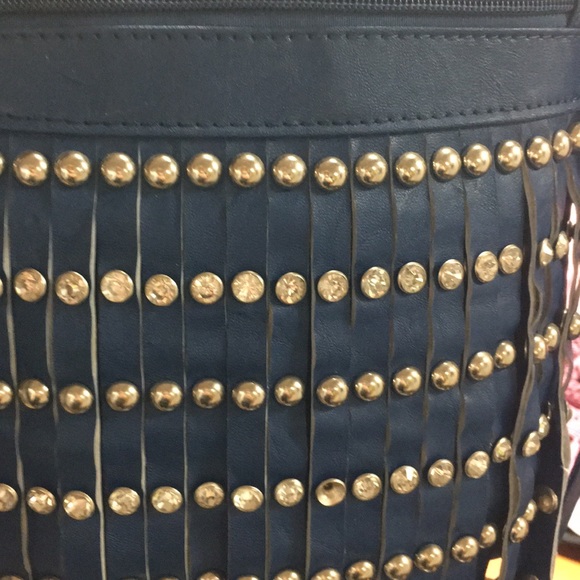 Royal Blue Western Fringe Messenger Bag - Picture 5 of 12